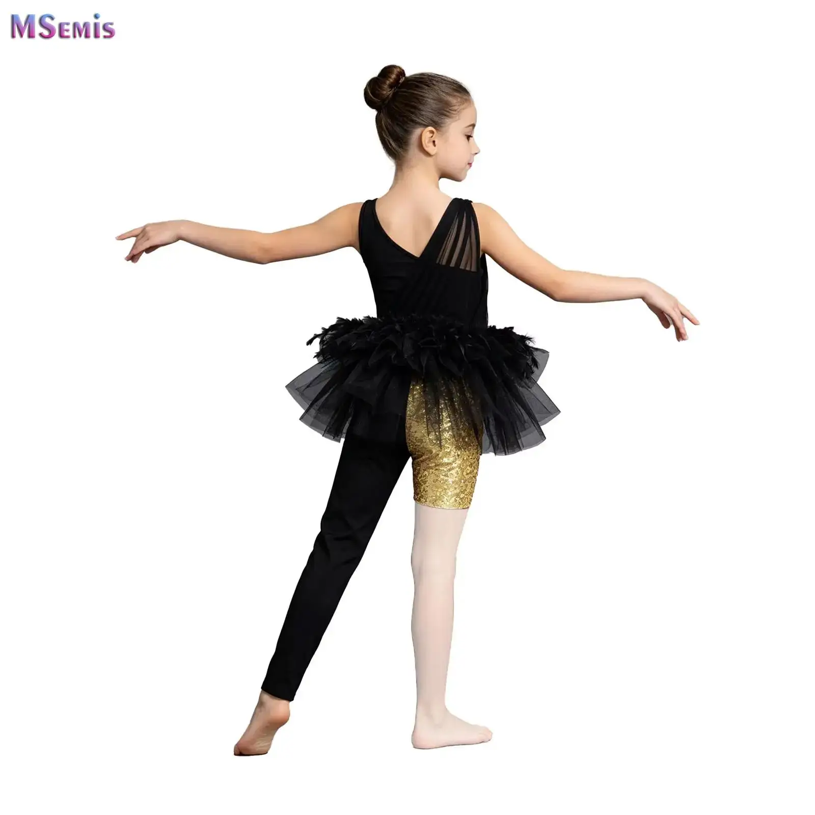 Kids Girls Color Block Asymmetrical Feather Tulle Skirted Leotard Modern Lyrical Dance Performance Jumpsuit Ballet Costume
Kids Girls Color Block Asymmetrical Feather Tulle Skirted Leotard Modern Lyrical Dance Performance Jumpsuit Ballet Costume