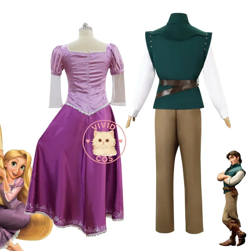 Рапунцель Флинн Райдер Фантазия Косплей Детское струящееся фиолетовое платье на Хэллоуин, полный комплект женской одежды
Рапунцель Флинн Райдер Фантазия Косплей Детское струящееся фиолетовое платье на Хэллоуин, полный комплект женской одежды