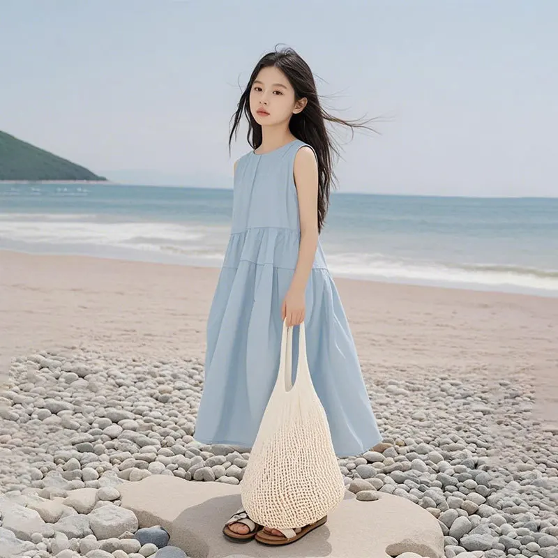 Girls Dress Summer New Children's Beach Tank Dress Summer Cotton Dress Girl Summer Princess Dress
Girls Dress Summer New Children's Beach Tank Dress Summer Cotton Dress Girl Summer Princess Dress
