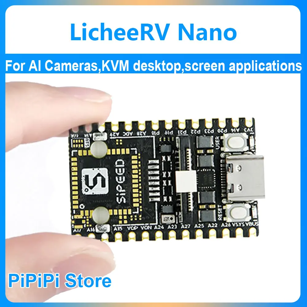 Sipeed LicheeRV Nano Super-Mini RISC-V Full-Featured Mini Monster SG2002 RAM-256MB Video Capture For AI Camera KVM Desktop
Sipeed LicheeRV Nano Super-Mini RISC-V Full-Featured Mini Monster SG2002 RAM-256MB Video Capture For AI Camera KVM Desktop