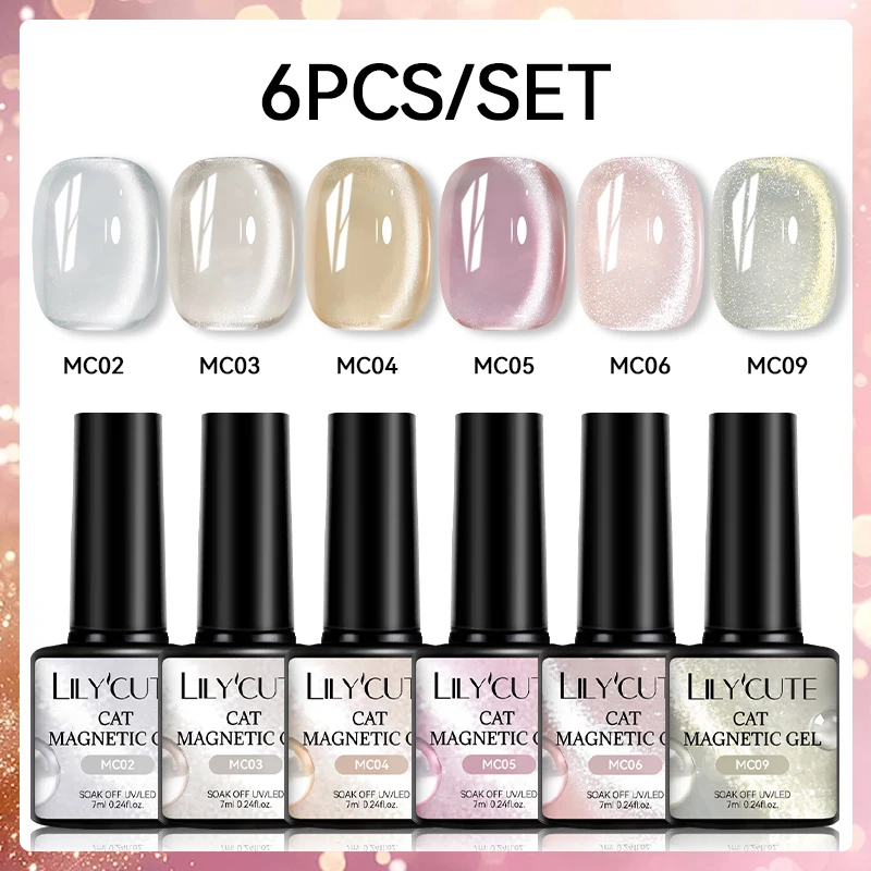 LILYCUTE 6 шт. 7 мл Water Light Cat Магнитный гель-лак для ногтей Полуперманентный замачиваемый УФ-гель Кристаллический лак для дизайна ногтей Маникюр
LILYCUTE 6 шт. 7 мл Water Light Cat Магнитный гель-лак для ногтей Полуперманентный замачиваемый УФ-гель Кристаллический лак для дизайна ногтей Маникюр