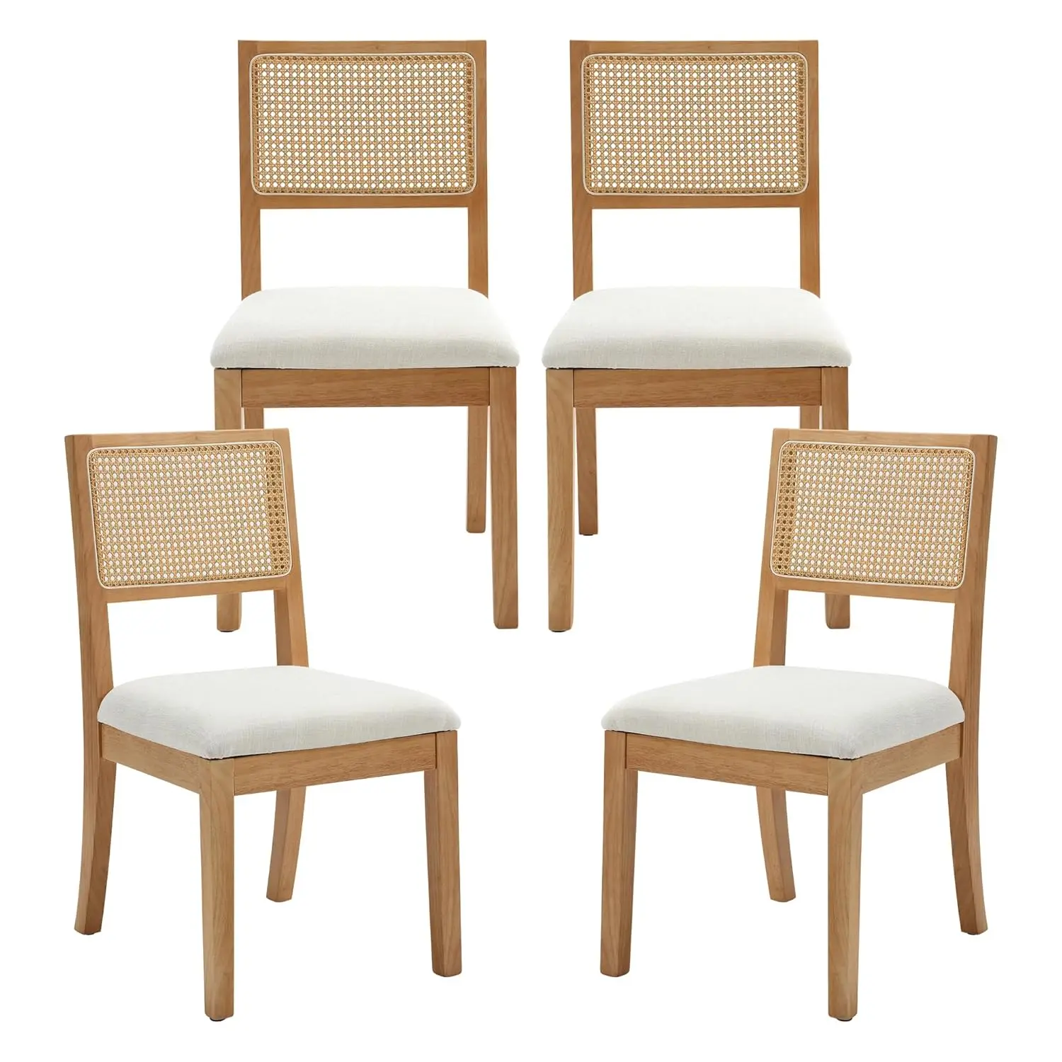 Dining Chairs Set of 4, Farmhouse Natural Dining Room Chairs with Upholstered Cushion, Wood Armless Chairs for Kitchen/Re
Dining Chairs Set of 4, Farmhouse Natural Dining Room Chairs with Upholstered Cushion, Wood Armless Chairs for Kitchen/Re