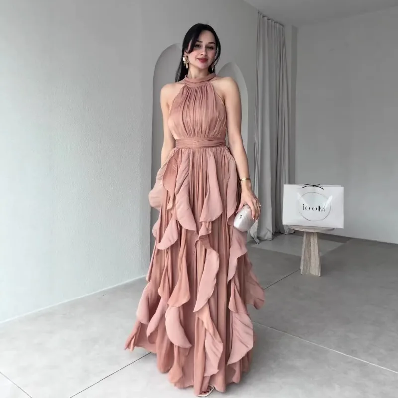 2026 Spring New Retro Waist Ruffle Sleeveless Long Dress Women Elegant Slim Casual Daily Vintage Temperament Ladies Party Dress
2026 Spring New Retro Waist Ruffle Sleeveless Long Dress Women Elegant Slim Casual Daily Vintage Temperament Ladies Party Dress