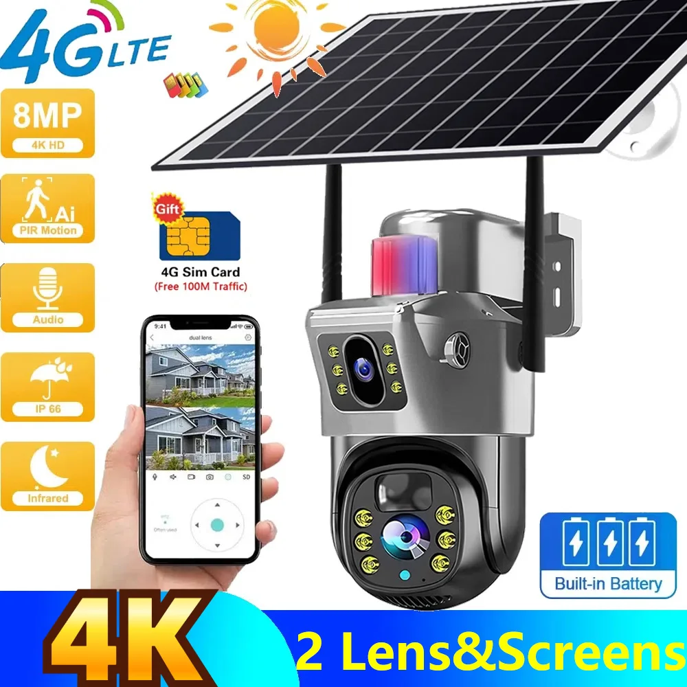 4G Солнечная наружная камера наблюдения 8MP HD 4K ночного видения PIR Монитор наблюдения для обнаружения человека Умный дом Безопасность IP CCTV
4G Солнечная наружная камера наблюдения 8MP HD 4K ночного видения PIR Монитор наблюдения для обнаружения человека Умный дом Безопасность IP CCTV