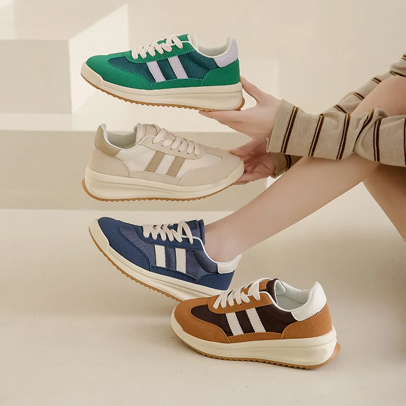 Retro Women's Shoes Color Blocked New Trend Thick Soled Non Slip Casual Sports Platform Sneakers Women Luxury Zapatos De Mujer
Retro Women's Shoes Color Blocked New Trend Thick Soled Non Slip Casual Sports Platform Sneakers Women Luxury Zapatos De Mujer