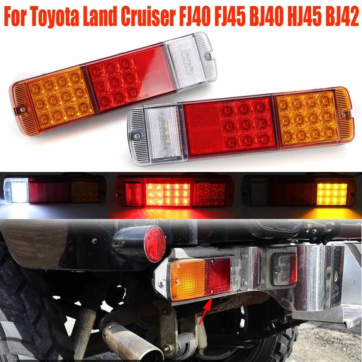 2x 12v Car Truck Led Rear tail light Waterproof Led Tail Light Turn Signal Lamp for Toyota Land Cruiser FJ40 FJ45 BJ40 HJ45 BJ42
2x 12v Car Truck Led Rear tail light Waterproof Led Tail Light Turn Signal Lamp for Toyota Land Cruiser FJ40 FJ45 BJ40 HJ45 BJ42