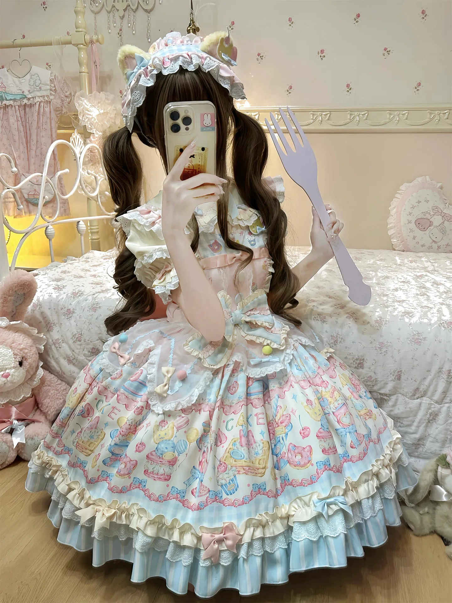 Оригинальное японское платье Лолита Sweetheart Girl с бантом и принтом, милое, пушистое, в стиле куклы, пышное платье-пачка JSK для принцесс
Оригинальное японское платье Лолита Sweetheart Girl с бантом и принтом, милое, пушистое, в стиле куклы, пышное платье-пачка JSK для принцесс