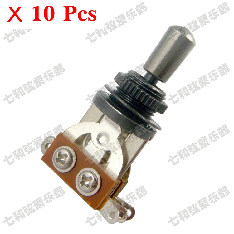 10 Pcs Black 3 Way Electric Guitar Pickup Toggle Switch Selector Toggle Switch With Brass material Tip Knob Cap
10 Pcs Black 3 Way Electric Guitar Pickup Toggle Switch Selector Toggle Switch With Brass material Tip Knob Cap