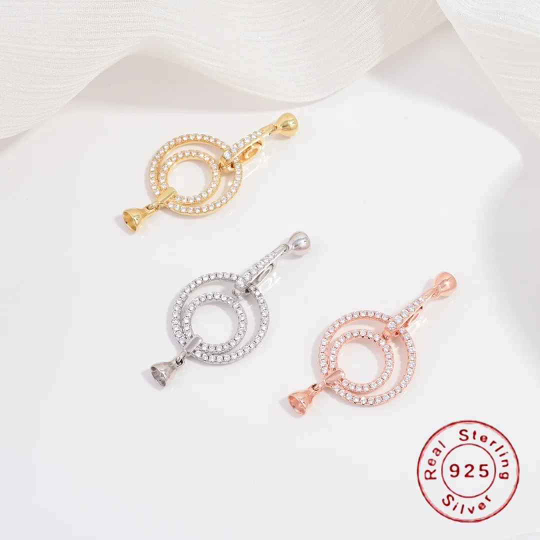 Серебряный коннектор S925 с цирконами, двойное кольцо, для браслетов и ожерелий, фурнитура для ювелирных изделий, SK163
Серебряный коннектор S925 с цирконами, двойное кольцо, для браслетов и ожерелий, фурнитура для ювелирных изделий, SK163