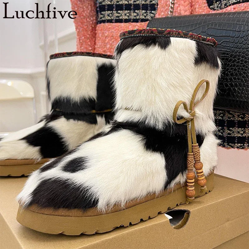 Winter New Mixed color Fur Ankle Boots Women Luxury Thick Sole Brand Designer Plush Boots Shoes Warm Wool Snow Boots Mujer
Winter New Mixed color Fur Ankle Boots Women Luxury Thick Sole Brand Designer Plush Boots Shoes Warm Wool Snow Boots Mujer