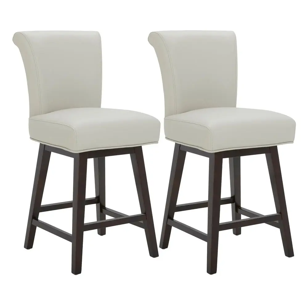 26 Inch Counter Height Swivel Bar Stools Set of 2, FSC Certified Modern Upholstered Faux Leather Swivel Barstool Chair with Bac
26 Inch Counter Height Swivel Bar Stools Set of 2, FSC Certified Modern Upholstered Faux Leather Swivel Barstool Chair with Bac