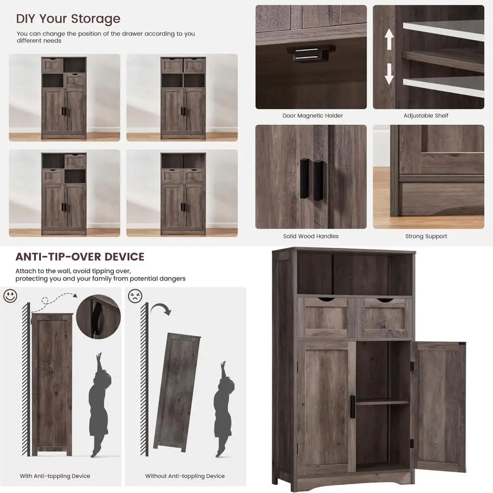 Шкаф для хранения с регулируемой полкой, дверное хранилище для ванной комнаты, кухонная кладовая, напольный шкаф для гостиной, темно-серая мебель для домашнего офиса
Шкаф для хранения с регулируемой полкой, дверное хранилище для ванной комнаты, кухонная кладовая, напольный шкаф для гостиной, темно-серая мебель для домашнего офиса