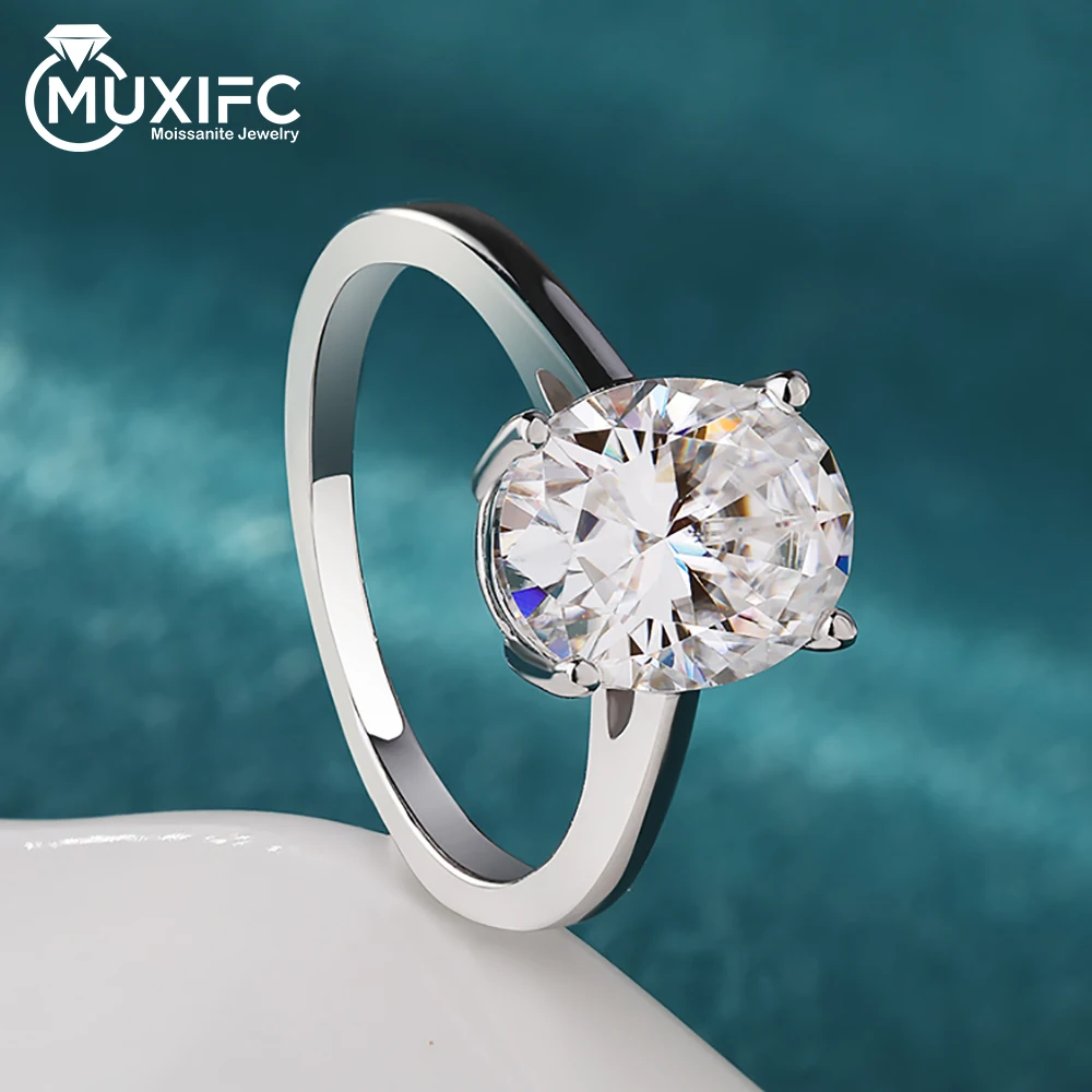 MUXIFC 1-4CT Oval Moissanite Ring for Women 925 Sterling Silver Plated 18K White Gold Wedding Engagement Band GRA Fine Jewelry
MUXIFC 1-4CT Oval Moissanite Ring for Women 925 Sterling Silver Plated 18K White Gold Wedding Engagement Band GRA Fine Jewelry