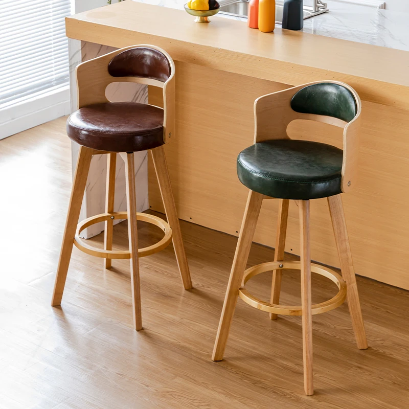 Solid Wood Bar Chair Modern And Simple Backrest Rotating Front Desk High Chair For Home Use Furniture
Solid Wood Bar Chair Modern And Simple Backrest Rotating Front Desk High Chair For Home Use Furniture