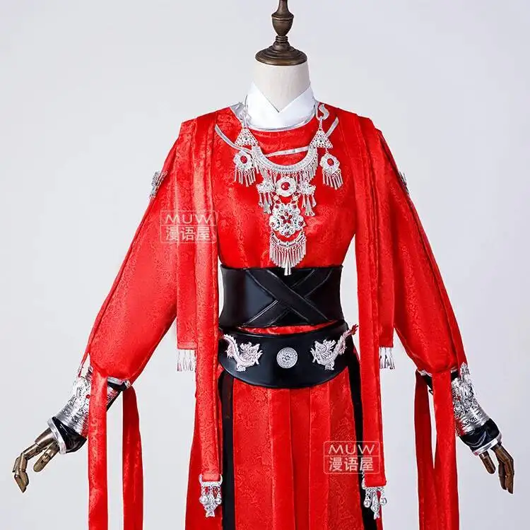 Косплей Tian Fu Guan Ci Xie Lian Hua Cheng Heaven Официальный костюм Han Fu Реквизит для косплея Красный наряд Парик Костюм на Хэллоуин
Косплей Tian Fu Guan Ci Xie Lian Hua Cheng Heaven Официальный костюм Han Fu Реквизит для косплея Красный наряд Парик Костюм на Хэллоуин