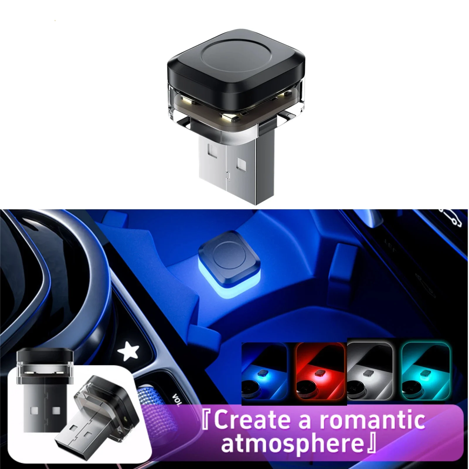 1x Car USB Led Light mood lamp Plug Play Universal LED interior Atmosphere Light Auto Reading Lamp Decorations Decorative Strip
1x Car USB Led Light mood lamp Plug Play Universal LED interior Atmosphere Light Auto Reading Lamp Decorations Decorative Strip
