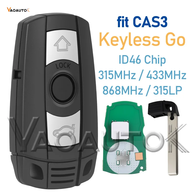 Ключ без ключа CAS3 для BMW 3/5 серии X5 X6 Z4 E70 E71 E72 E89 E90 E91 E60 E61 Автомобильный брелок ID46 315LP/315/433/868 МГц Smart Remote 
Ключ без ключа CAS3 для BMW 3/5 серии X5 X6 Z4 E70 E71 E72 E89 E90 E91 E60 E61 Автомобильный брелок ID46 315LP/315/433/868 МГц Smart Remote