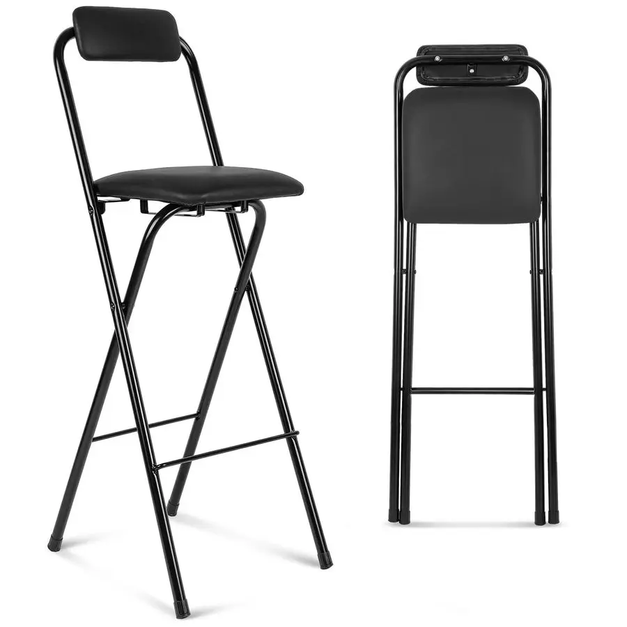 1 Pcs Folding Bar Stool with Backrest, Tall Foldable Stool Chair Portable High Folding Bar Chair Counter Height Seat Leather Pad
1 Pcs Folding Bar Stool with Backrest, Tall Foldable Stool Chair Portable High Folding Bar Chair Counter Height Seat Leather Pad