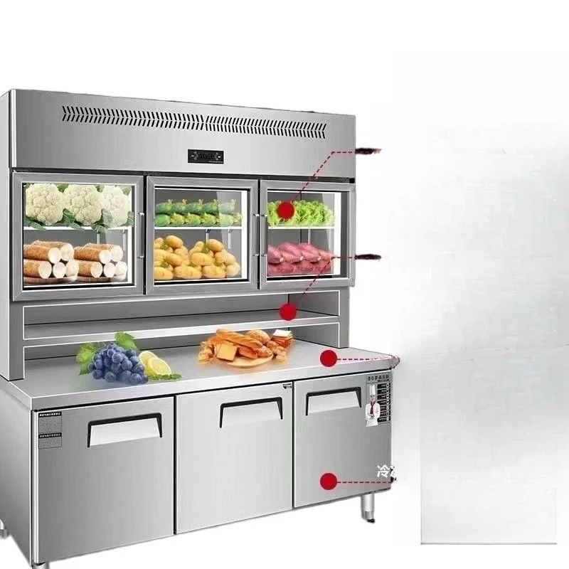 Stainless steel kitchen multi-functional freezer commercial double temperature freezing display
Stainless steel kitchen multi-functional freezer commercial double temperature freezing display