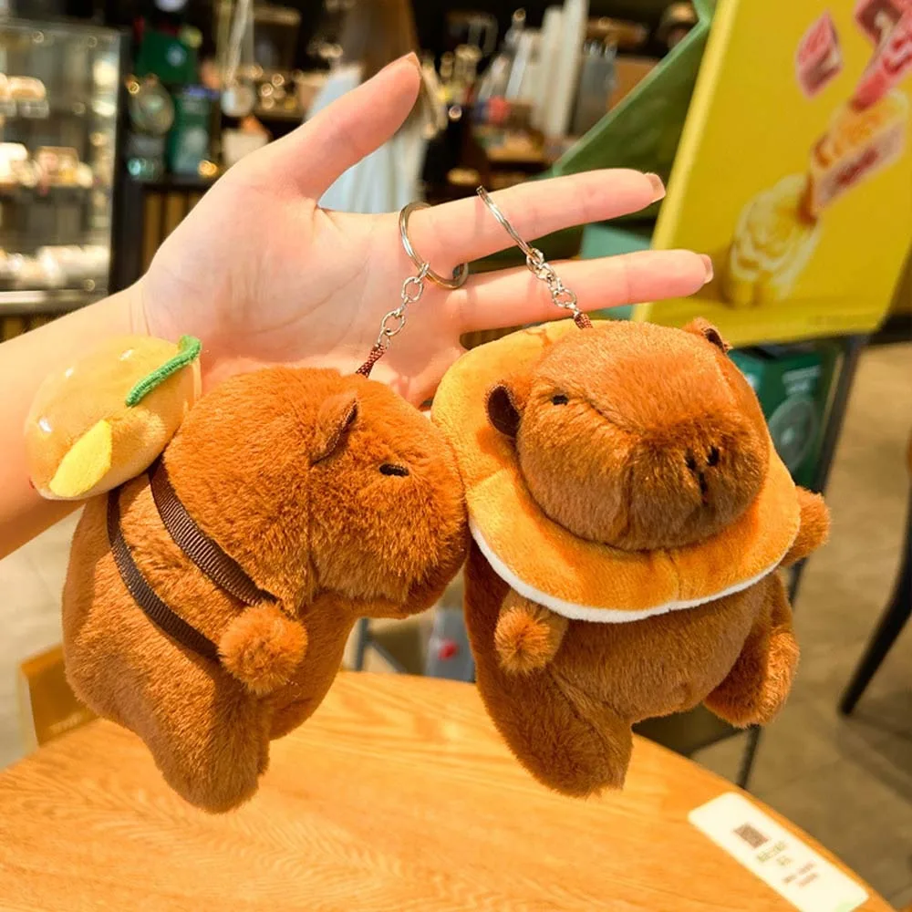 Creative Soft Capybara Key Ring Funny Toast Plush Animal Pendant PP Cotton Hamburger Cartoon Doll Keychain Couple
Creative Soft Capybara Key Ring Funny Toast Plush Animal Pendant PP Cotton Hamburger Cartoon Doll Keychain Couple