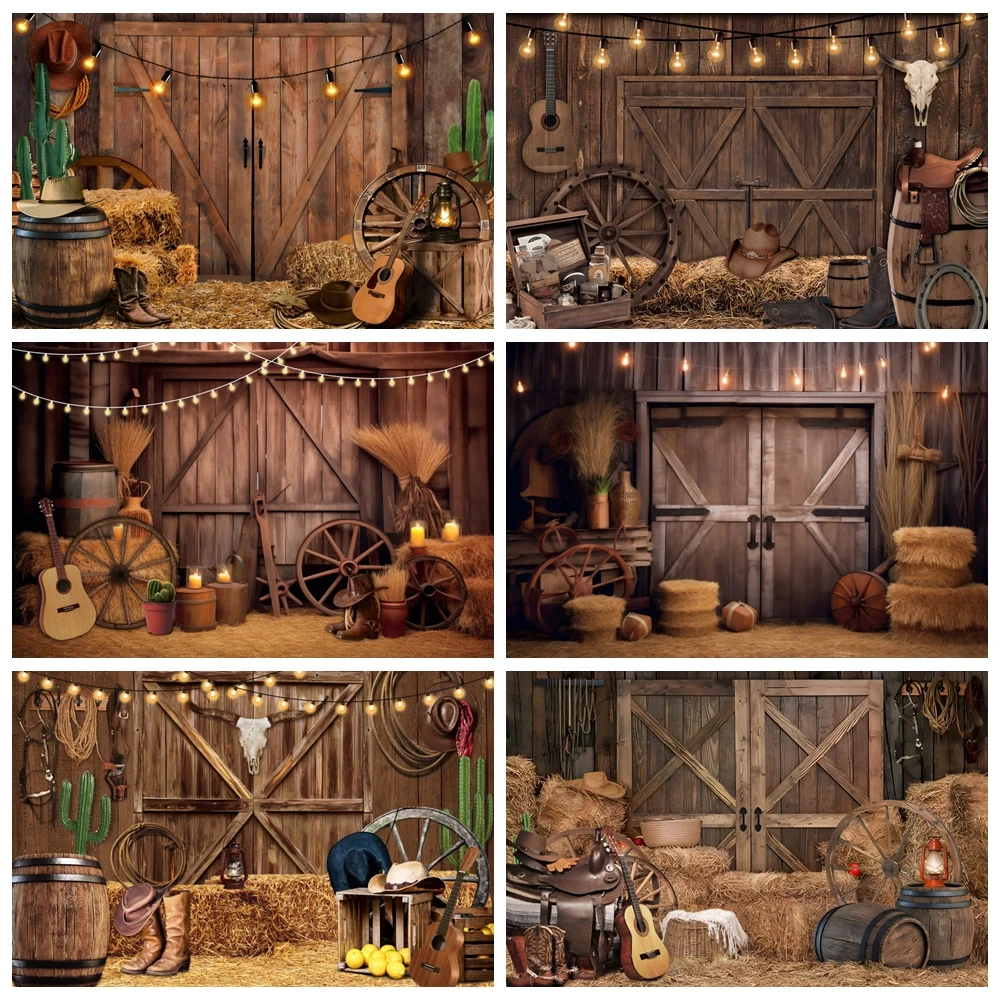Western Cowboy Photography Backdrop Wild West Rustic Farm Barn Haystack Hay Bale Wheel Kids Baby Birthday Party Photo Background
Western Cowboy Photography Backdrop Wild West Rustic Farm Barn Haystack Hay Bale Wheel Kids Baby Birthday Party Photo Background