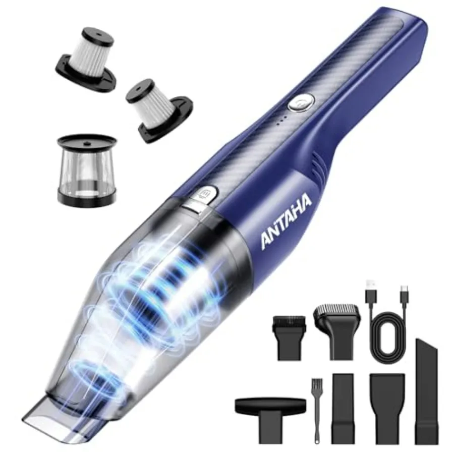 Handheld Vacuum Cordless - Portable Cordless Cleaner for Car Home and Pet with Powerful Suction Lightweight 1.2lbs Type-C Charg
Handheld Vacuum Cordless - Portable Cordless Cleaner for Car Home and Pet with Powerful Suction Lightweight 1.2lbs Type-C Charg