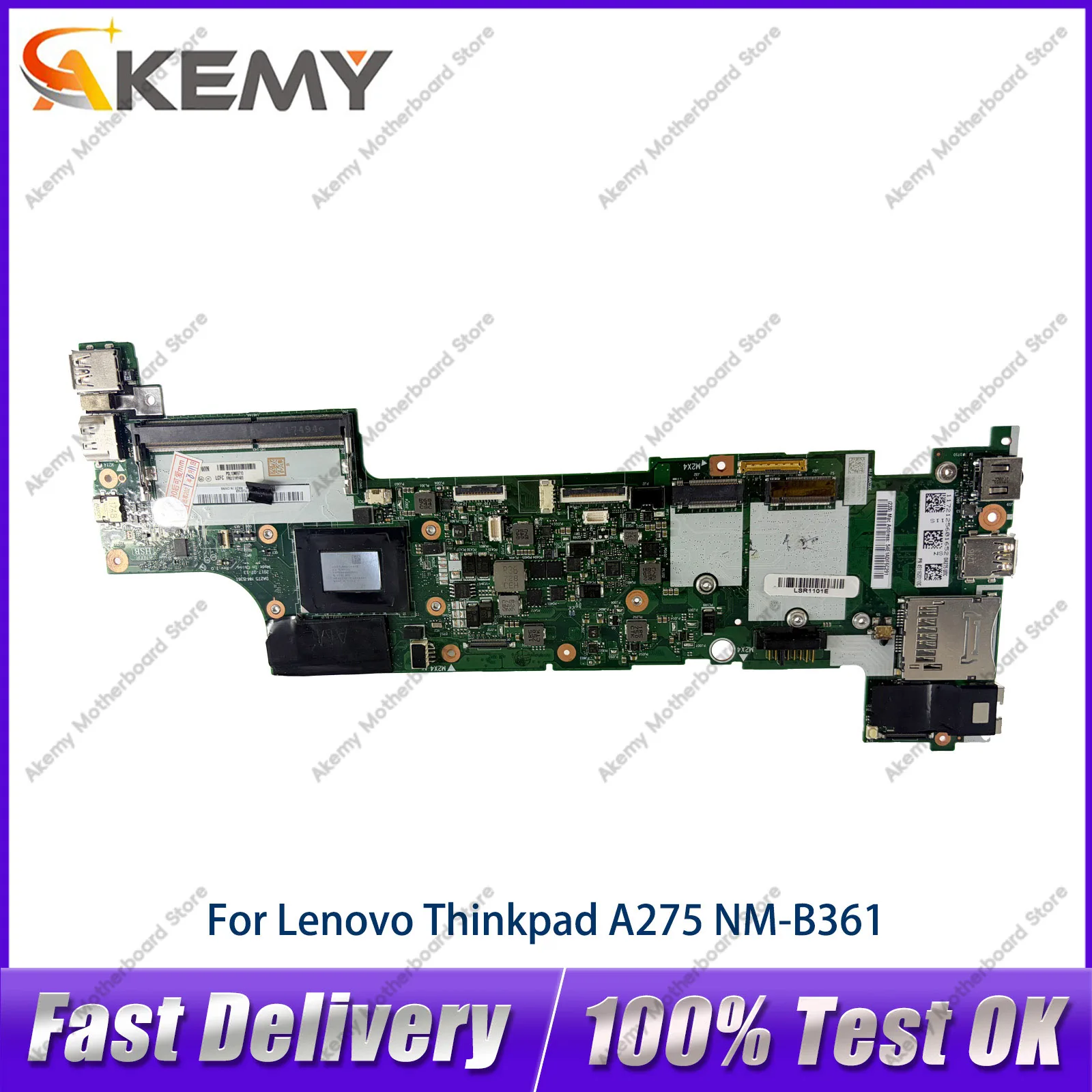 For Lenovo ThinkPad A275 NM-B361 Laptop Motherboard with A10-9700B CPU DDR4 100% Tested OK
For Lenovo ThinkPad A275 NM-B361 Laptop Motherboard with A10-9700B CPU DDR4 100% Tested OK