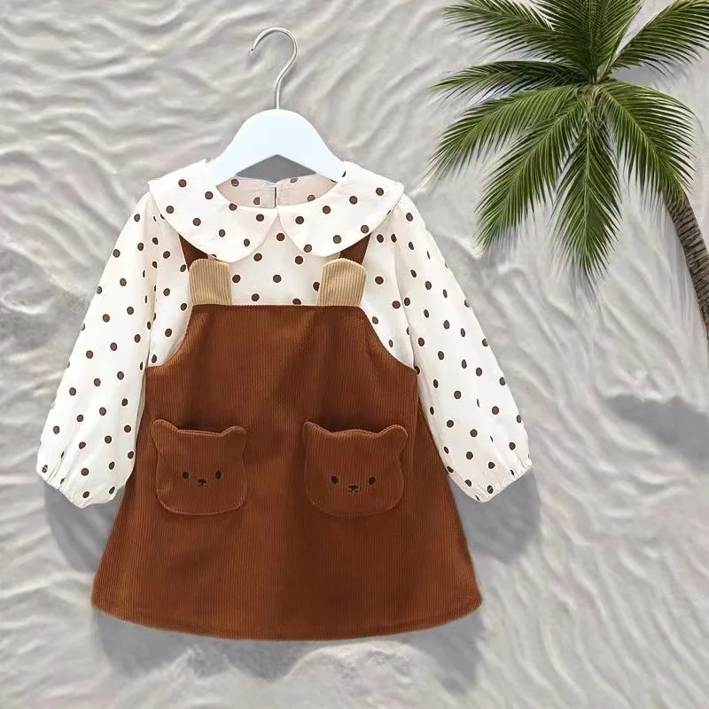 Girls' Dress Spring and Autumn 2024 New Cute Little Cute Bear Baby Princess Western Style Shoulder Strap Autumn Sports
Girls' Dress Spring and Autumn 2024 New Cute Little Cute Bear Baby Princess Western Style Shoulder Strap Autumn Sports