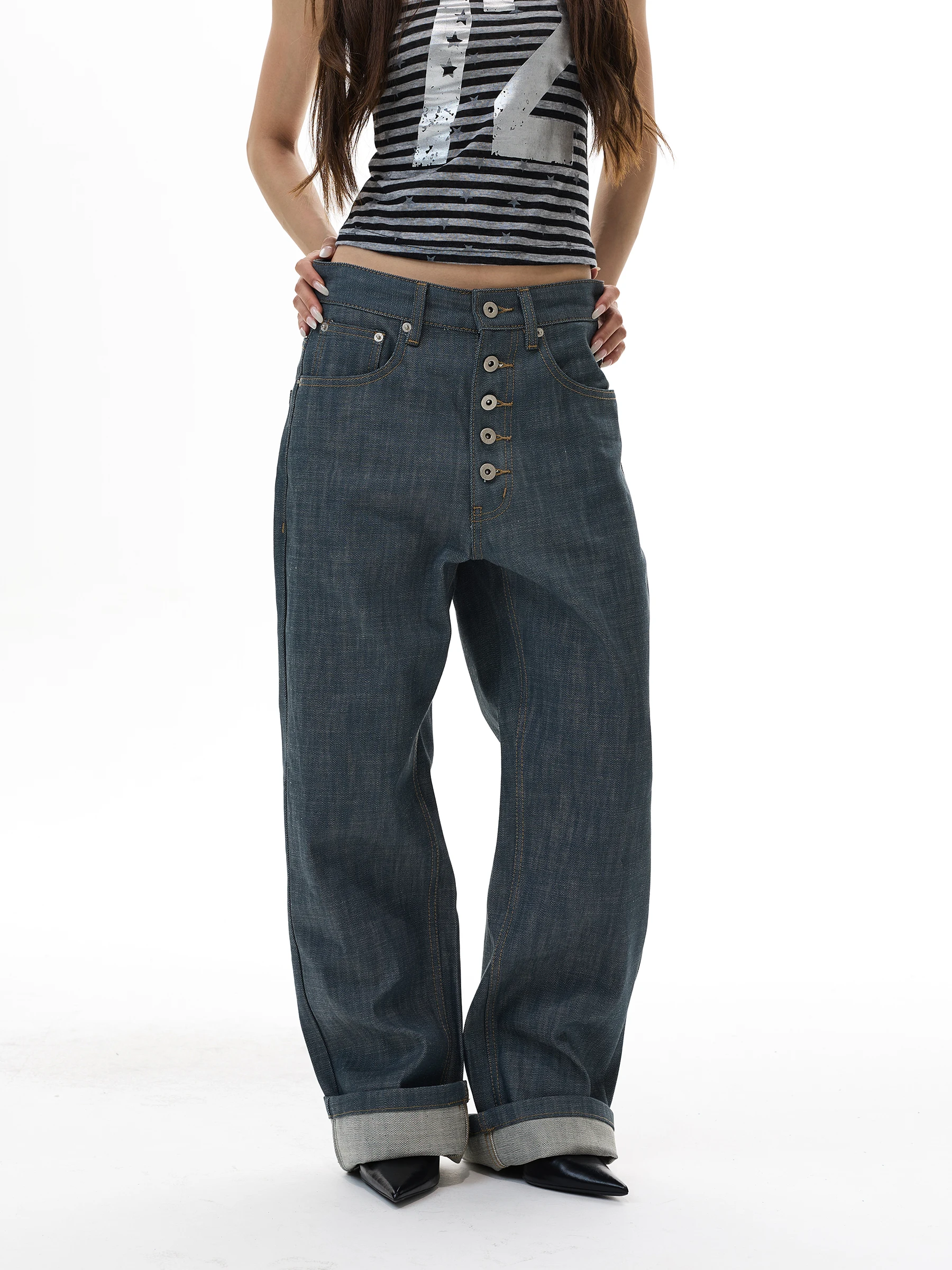 WLNEXT American Retro Button Denim Jeans Men's Women's Couple Long Pants Original Blue Cotton Breathable Comfortable Fit
WLNEXT American Retro Button Denim Jeans Men's Women's Couple Long Pants Original Blue Cotton Breathable Comfortable Fit