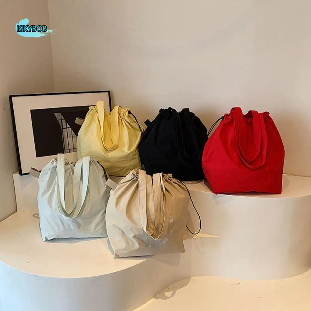 Solid Color Drawstring Tote Bag Reusable Washable Shopping Bag Large Capacity Environment-Friendly Canvas Handbag Travel
Solid Color Drawstring Tote Bag Reusable Washable Shopping Bag Large Capacity Environment-Friendly Canvas Handbag Travel
