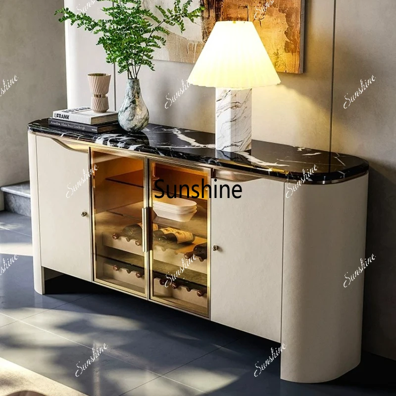 Light luxury dining side cabinet against the wall storage tea cabinet Italian living room entrance cabinet
Light luxury dining side cabinet against the wall storage tea cabinet Italian living room entrance cabinet