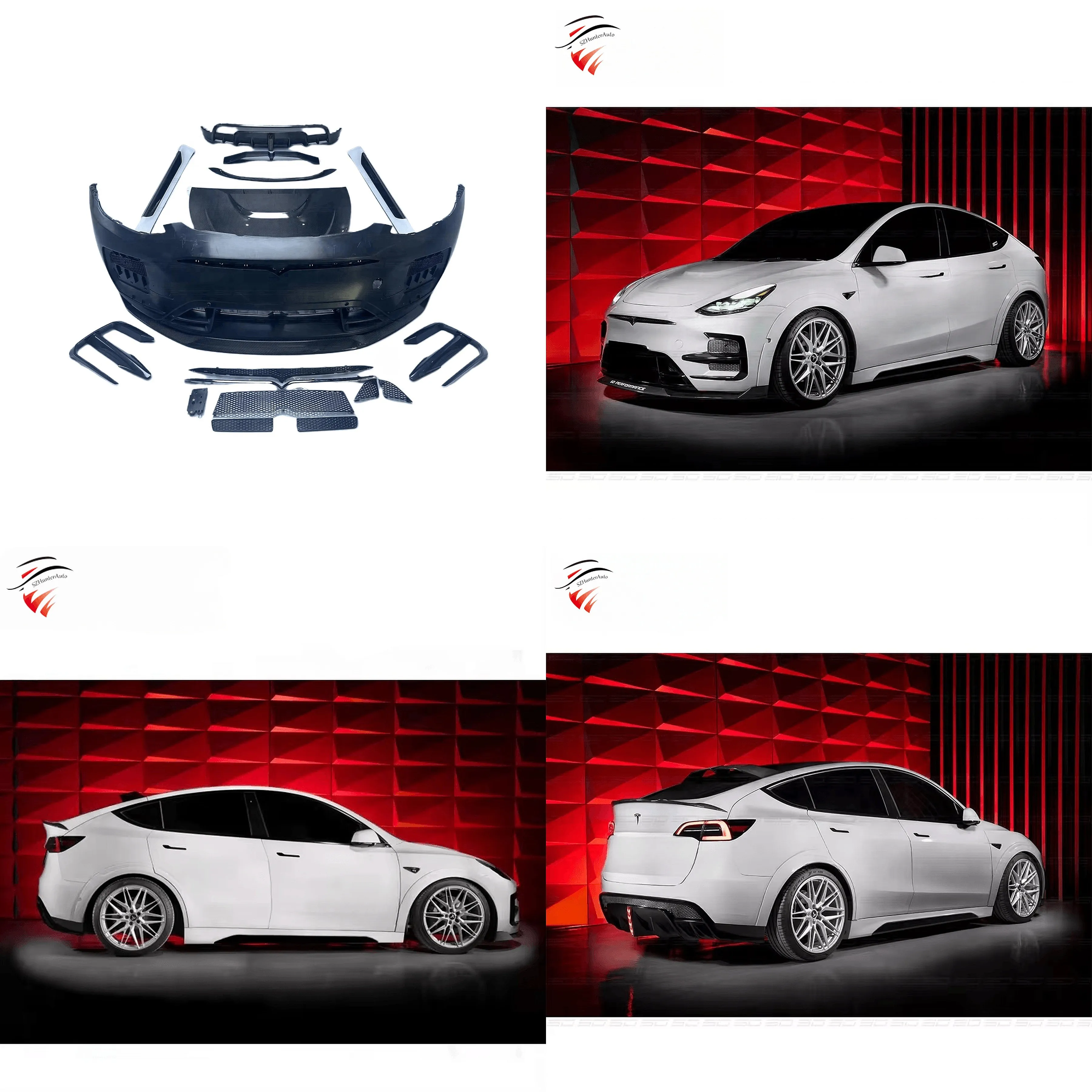High Quality Carbon Fiber Bodykit for Tesla Model Y 2019+ Front Lip Side Skirts Spoiler
High Quality Carbon Fiber Bodykit for Tesla Model Y 2019+ Front Lip Side Skirts Spoiler