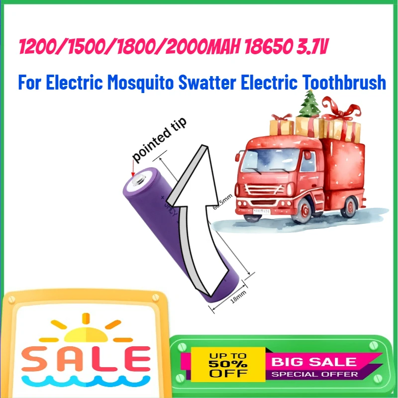 1200/1500/1800/2000mAh 10pcs 18650 3.7V Rechargeable Lithium Battery for Electric Mosquito Swatter Electric Toothbrush Batteries
1200/1500/1800/2000mAh 10pcs 18650 3.7V Rechargeable Lithium Battery for Electric Mosquito Swatter Electric Toothbrush Batteries