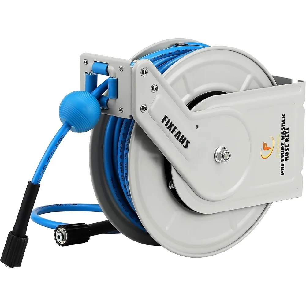Pressure Washer Hose Reel with Hose, 1/4" × 60ft Retractable Power Washer Hose Reel, Heavy Duty Hose Reel Auto Rewind, Wall Moun
Pressure Washer Hose Reel with Hose, 1/4" × 60ft Retractable Power Washer Hose Reel, Heavy Duty Hose Reel Auto Rewind, Wall Moun