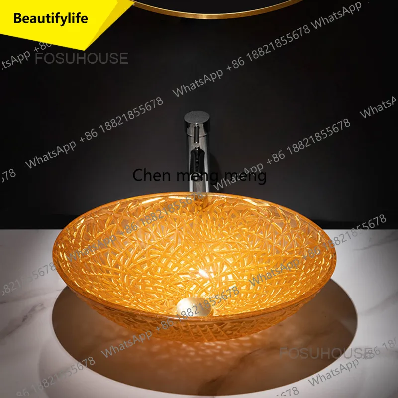 A17 Balcony Glass Washbasin Household Coloring Art Bathroom Sinks Creative Oval Bathroom Washbasins Kitchen Washing Sinks Ha
A17 Balcony Glass Washbasin Household Coloring Art Bathroom Sinks Creative Oval Bathroom Washbasins Kitchen Washing Sinks Ha