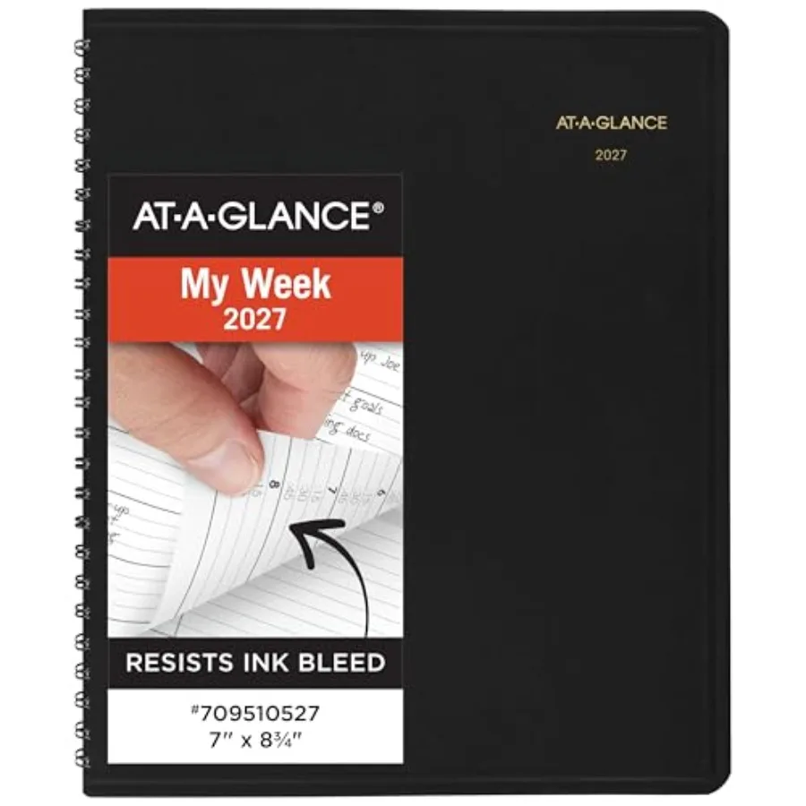 Appointment Book Planner, Weekly, 13-Month Jan-Jan, 7" x 8.75", Quarter-Hourly, Black 709510527
Appointment Book Planner, Weekly, 13-Month Jan-Jan, 7" x 8.75", Quarter-Hourly, Black 709510527
