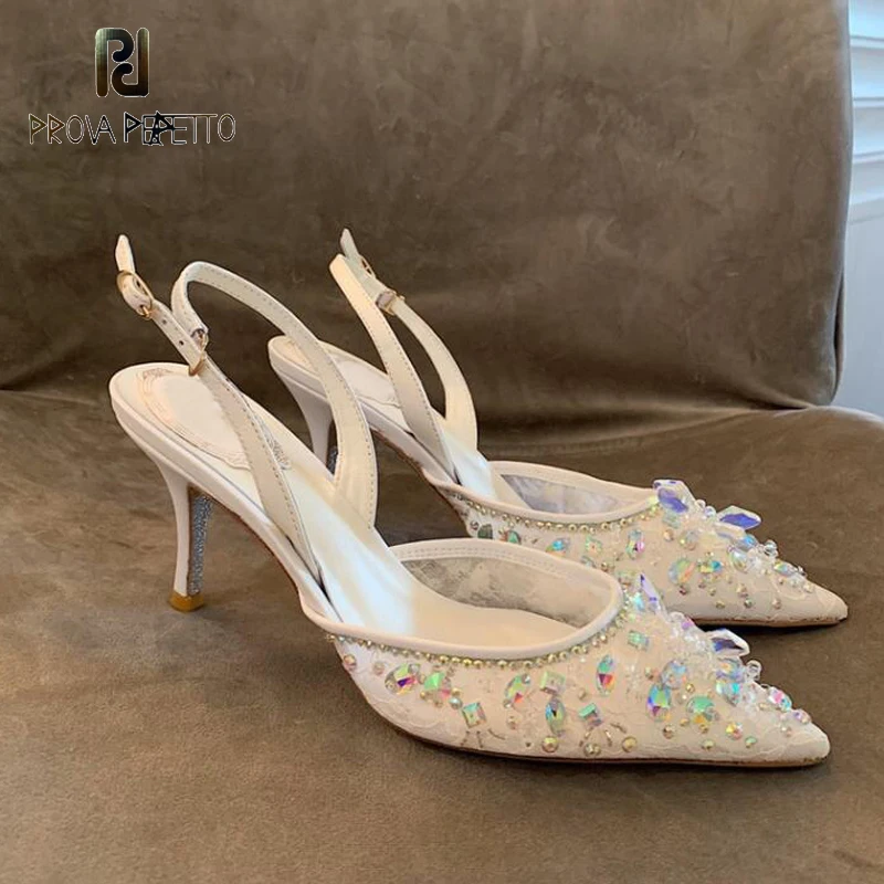 Bling Bling Crystal Sandal Shoes Pointed Toe Mesh Rhinestone Slingback Wedding Shoe Amazing 2023 Summer Zapatillas Mujer
Bling Bling Crystal Sandal Shoes Pointed Toe Mesh Rhinestone Slingback Wedding Shoe Amazing 2023 Summer Zapatillas Mujer