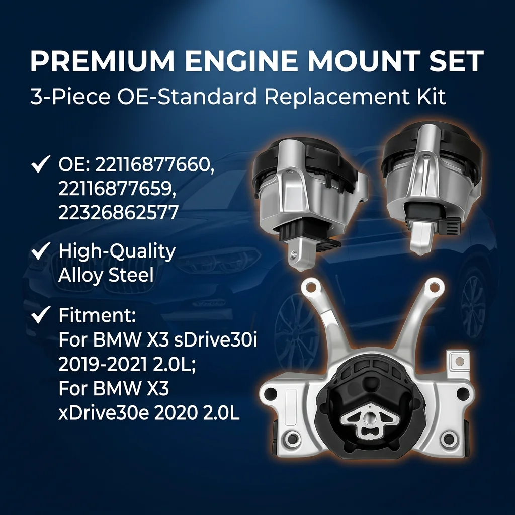 22116877659 Engine Motor Mount and Transmission Mount Kit For BMW X3 sDrive30i 2019-2021 xDrive30e 2.0L 22116877660 22326862577
22116877659 Engine Motor Mount and Transmission Mount Kit For BMW X3 sDrive30i 2019-2021 xDrive30e 2.0L 22116877660 22326862577