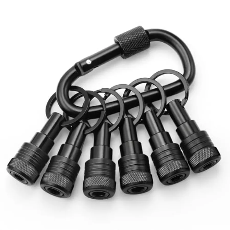 Enhanced Non-Slip Bit Holder Key Chain 6pc, Drill Bit Holder for 1/4 Inch Hex Shank Bits, Bit Holders for Impact Driver Drill B
Enhanced Non-Slip Bit Holder Key Chain 6pc, Drill Bit Holder for 1/4 Inch Hex Shank Bits, Bit Holders for Impact Driver Drill B