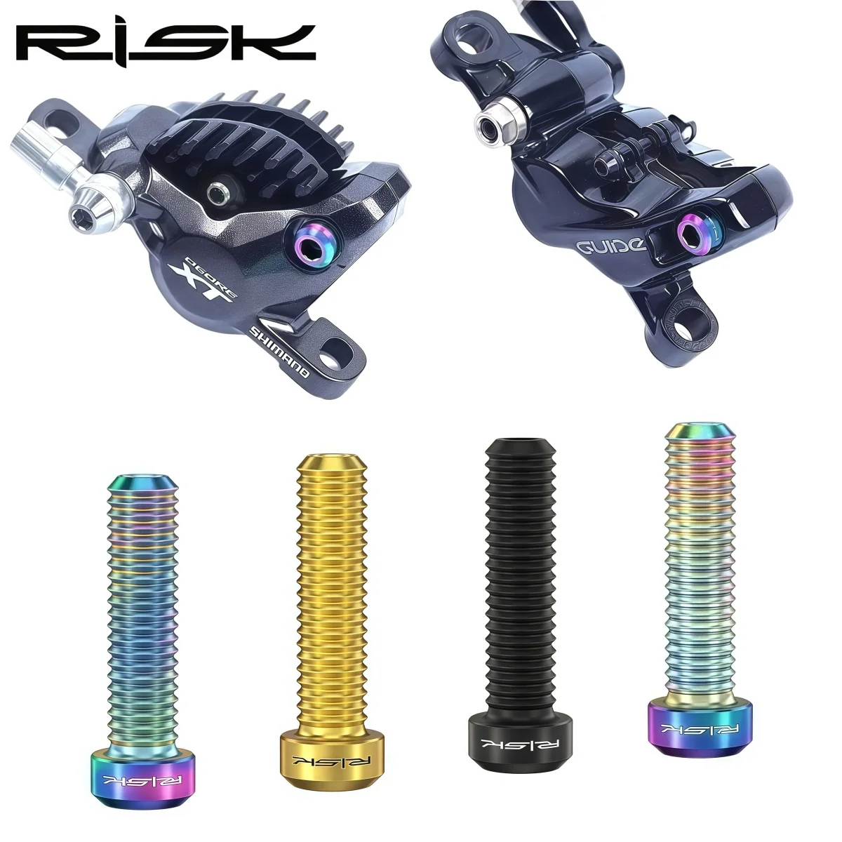 RISK Titanium M6x23.5 Bike Hydraulic Disc Brake Calipers Assembly Bolts – For SHIMANO DEORE XT & SRAM GUIDE Reservoir – 2 Piece
RISK Titanium M6x23.5 Bike Hydraulic Disc Brake Calipers Assembly Bolts – For SHIMANO DEORE XT & SRAM GUIDE Reservoir – 2 Piece
