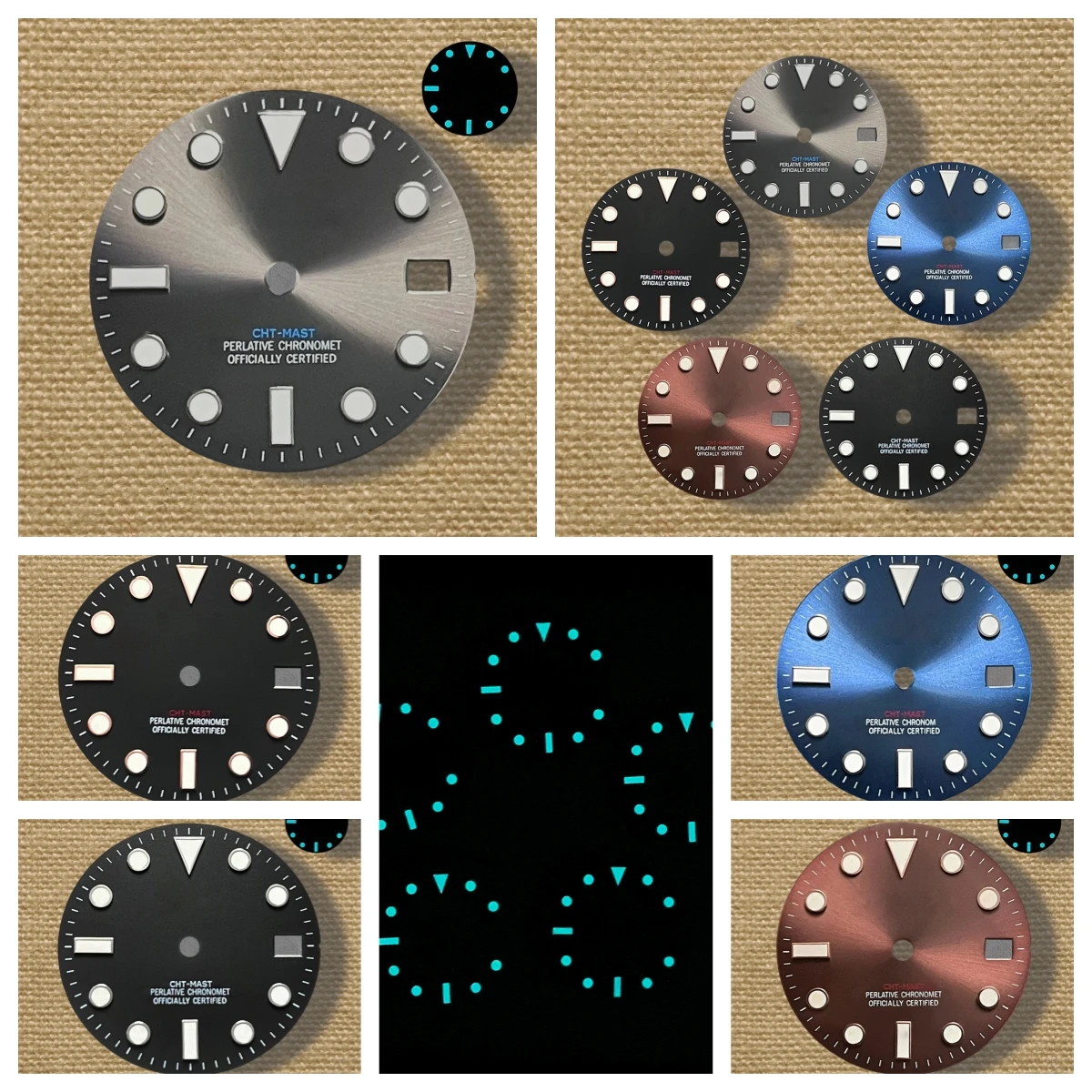 28.5mm S logo Sunburst Dial suitable for NH35/NH36/4R/7S movement Ice Blue Luminous DivingWatch Modification Accessories
28.5mm S logo Sunburst Dial suitable for NH35/NH36/4R/7S movement Ice Blue Luminous DivingWatch Modification Accessories