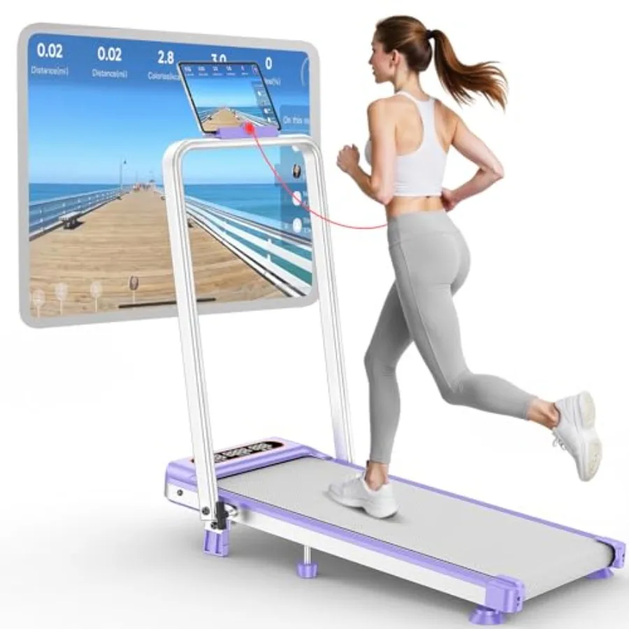 Foldable Walking Pad Treadmill with 15 Incline and Dual LED Display 3.5HP Portable Treadmill for Home Use 4 in 1 Design with Ha
Foldable Walking Pad Treadmill with 15 Incline and Dual LED Display 3.5HP Portable Treadmill for Home Use 4 in 1 Design with Ha
