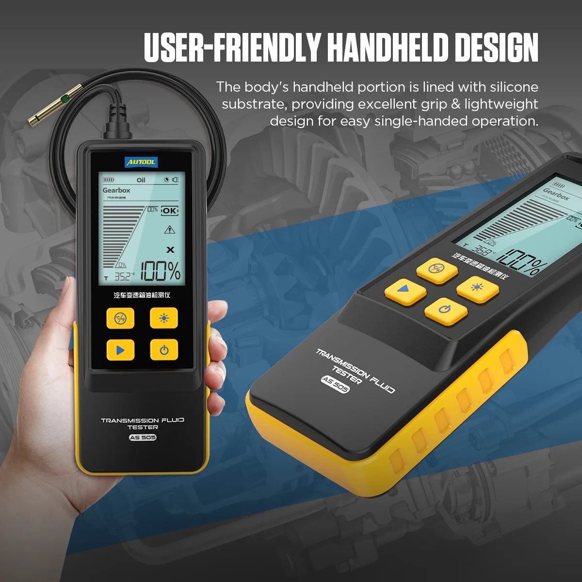 TOP Diagnostic Tools for cars AS505 Temperature Transmittance ATF Automotive Transmission Fluid Measurement
TOP Diagnostic Tools for cars AS505 Temperature Transmittance ATF Automotive Transmission Fluid Measurement