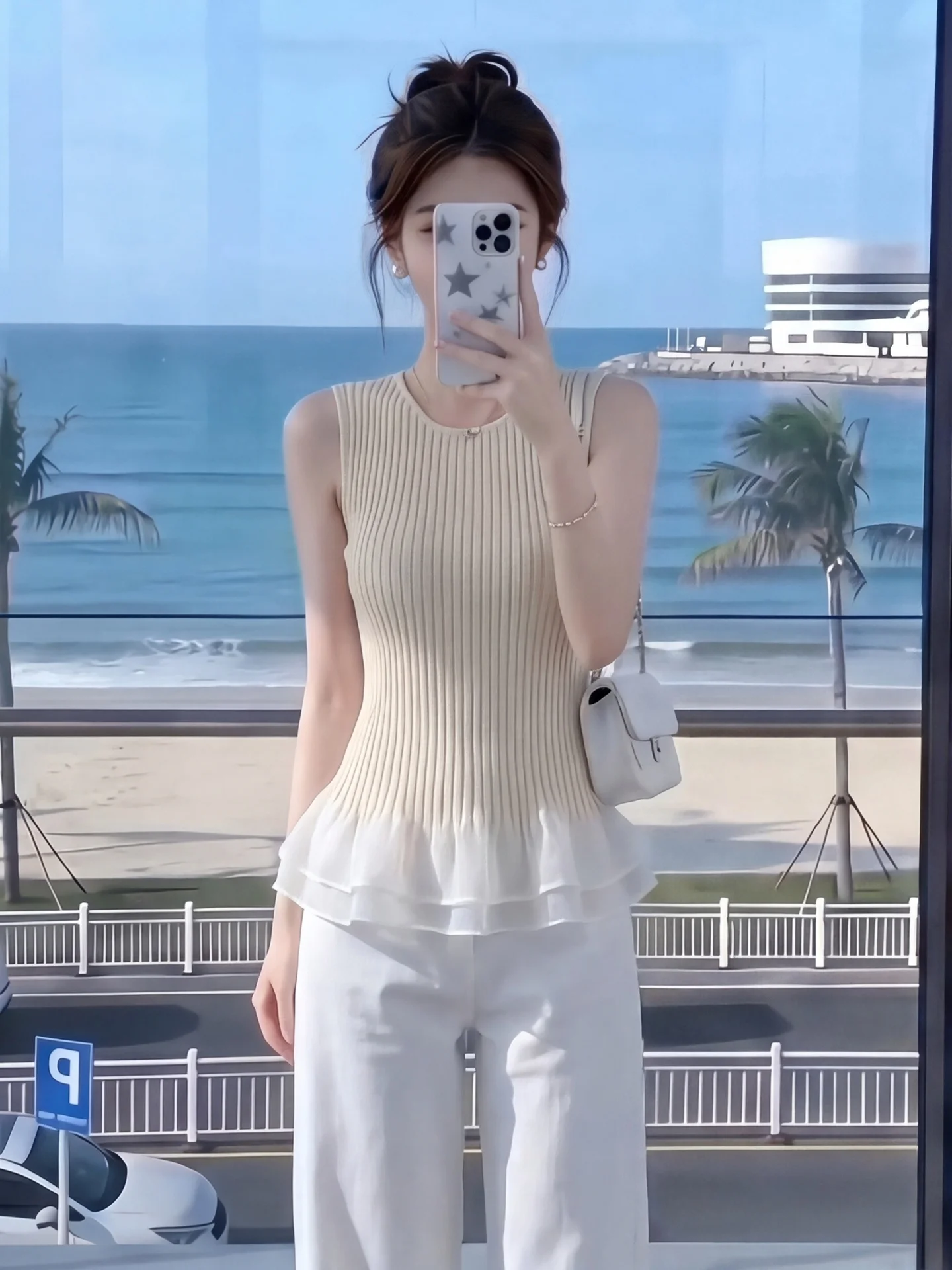 Slim Fit Splice Knitted Vest Women Summer Sleeveless Patchwork Color Block round Neck Soft Korean Style Commute Style Top
Slim Fit Splice Knitted Vest Women Summer Sleeveless Patchwork Color Block round Neck Soft Korean Style Commute Style Top