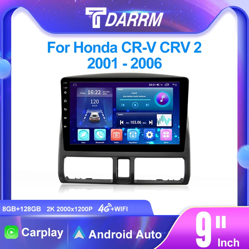 Android 12 For Honda CR-V CRV 2 2001 - 2006 Car Multimedia GPS Radio Navigation NAVI Player stereo WiF+4G BT 360 Camera Screen
Android 12 For Honda CR-V CRV 2 2001 - 2006 Car Multimedia GPS Radio Navigation NAVI Player stereo WiF+4G BT 360 Camera Screen