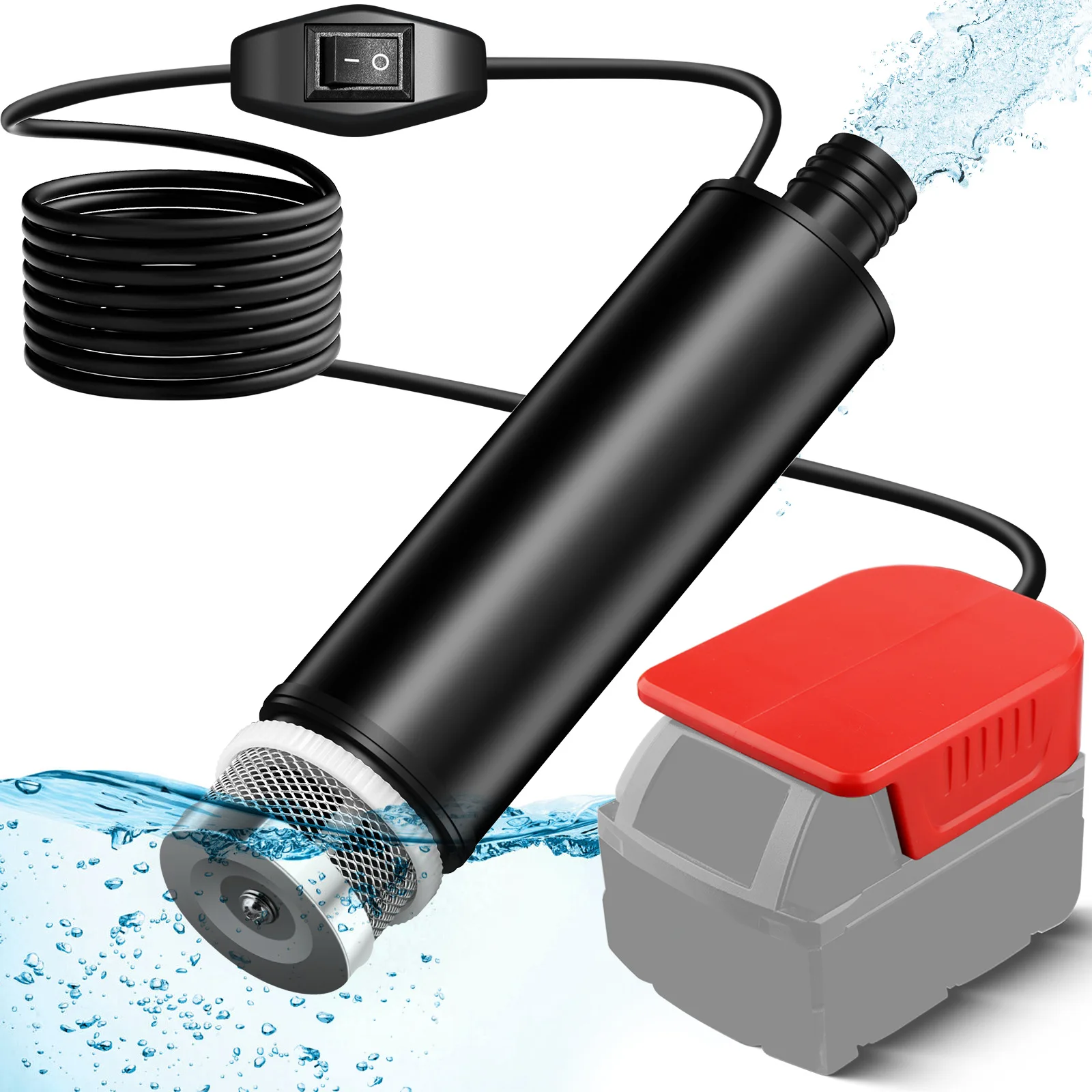 20V 100W Brushless Water Pump Adapter for Makita Dewalt Milwaukee Bosch 18-20V Battery 635GPH Submersible Pump Garden Car Wash
20V 100W Brushless Water Pump Adapter for Makita Dewalt Milwaukee Bosch 18-20V Battery 635GPH Submersible Pump Garden Car Wash