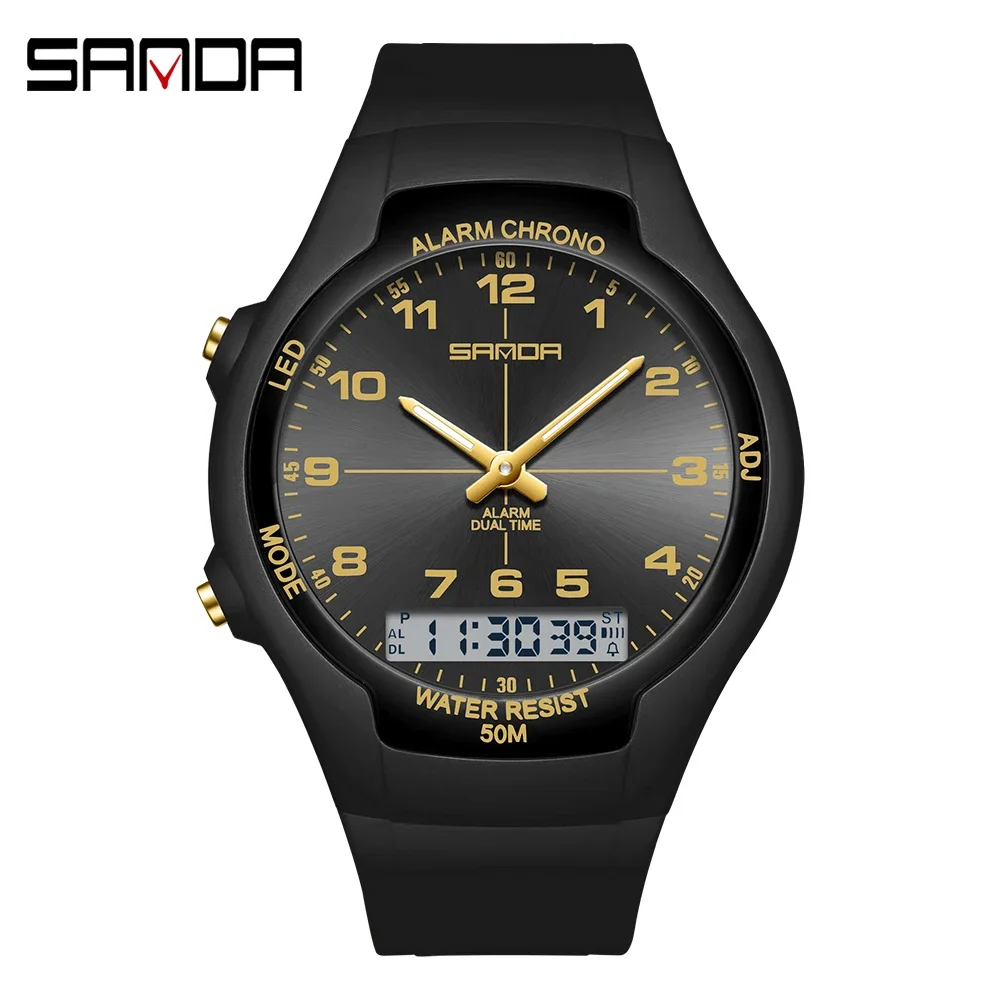 SANDA SD6320 Электронный будильник с двойным экраном Модные водонепроницаемые мужские и женские часы
SANDA SD6320 Электронный будильник с двойным экраном Модные водонепроницаемые мужские и женские часы