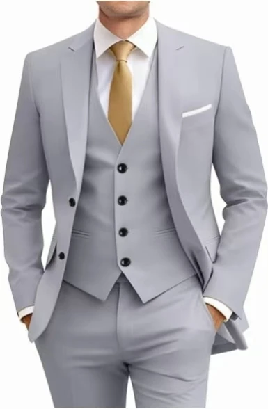 elegant suits for men Notched Lapel 3 pieces Blazer Vest And Pants set for Wedding dresses Business
elegant suits for men Notched Lapel 3 pieces Blazer Vest And Pants set for Wedding dresses Business