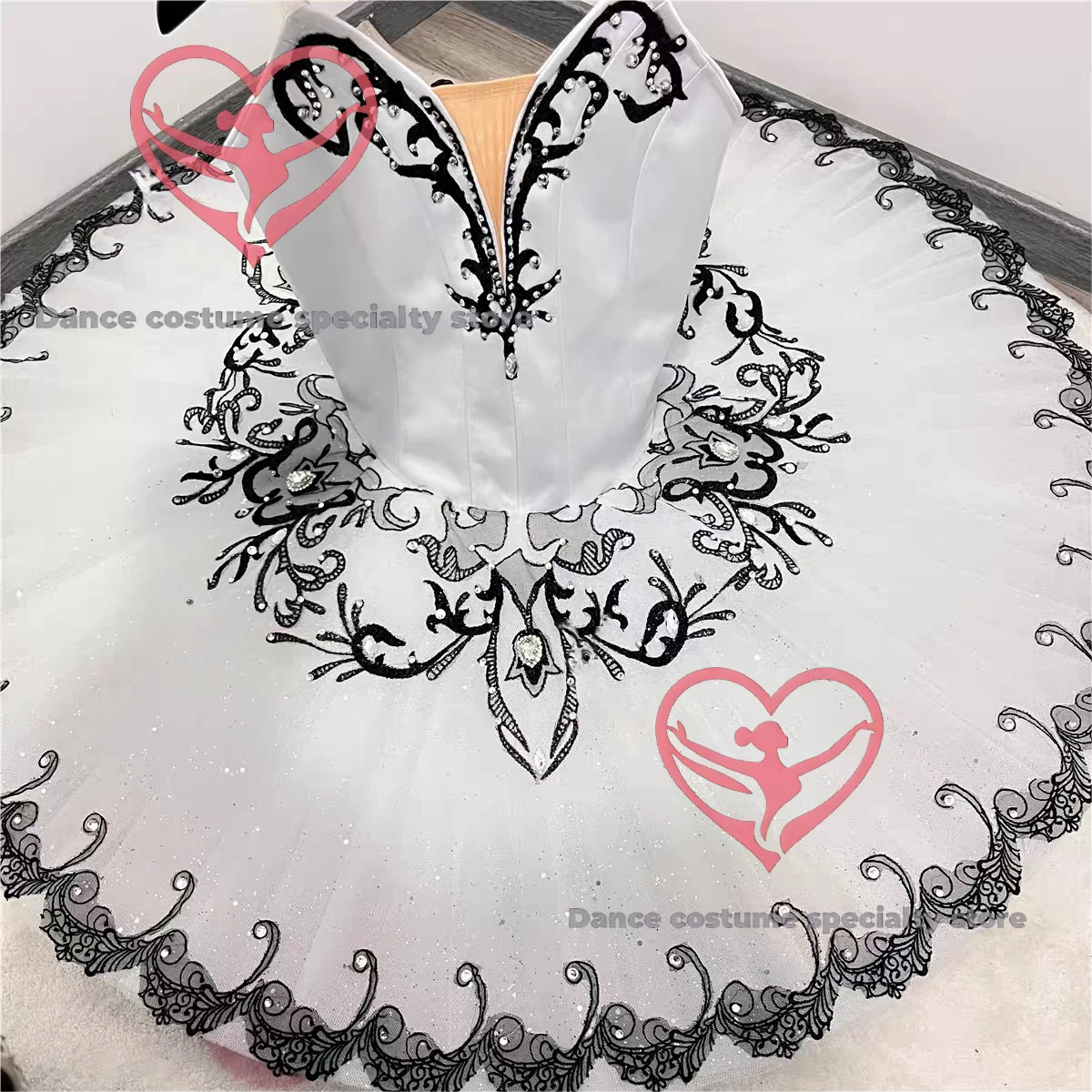 Black & White Baroque Pattern Professional Ballet Performance Tutu
Black & White Baroque Pattern Professional Ballet Performance Tutu