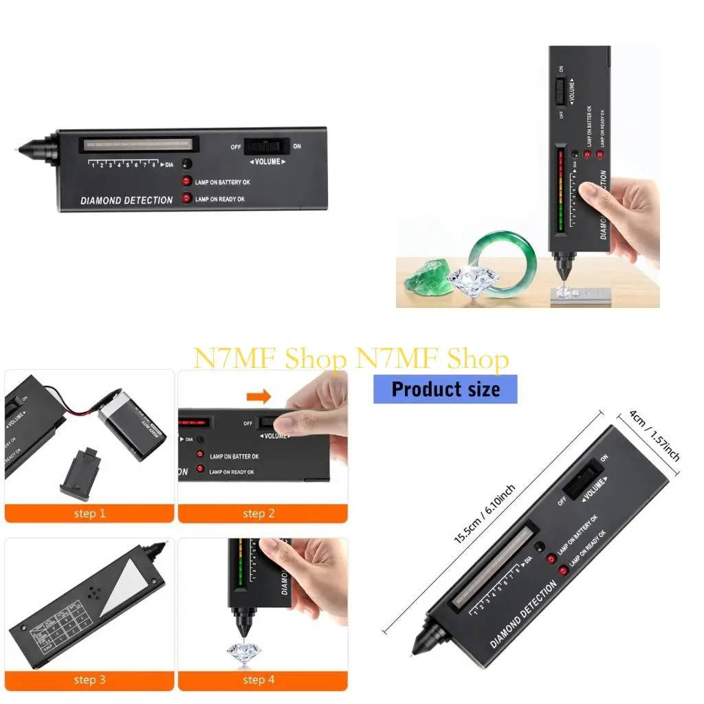 N7MF Professional Diamonds Selecting Tool Jewelry Appraisal Tool ABS Texture for Gems
N7MF Professional Diamonds Selecting Tool Jewelry Appraisal Tool ABS Texture for Gems